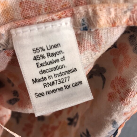 Sonoma Floral Tank Top Tie Shoulder Size Large - Picture 6 of 6